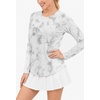 image:imageAlaroo Womens Long Sleeve Shirts Workout Tops Hiking FishingWhite Print