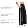 image:imageAlaroo Womens Pants Wide Leg High Waist with Pockets Loose Stretch CasualBlack