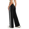 image:imageAlaroo Womens Pants Wide Leg High Waist with Pockets Loose Stretch CasualBlack