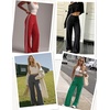 image:imageAlaroo Womens Pants Wide Leg High Waist with Pockets Loose Stretch CasualDark Gray
