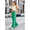 image:imageAlaroo Womens Pants Wide Leg High Waist with Pockets Loose Stretch CasualGreen