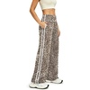 image:imageAlaroo Womens Pants Wide Leg High Waist with Pockets Loose Stretch CasualLeopard Print