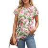 image:imageAlaroo Womens Summer Tops Short Sleeve Shirts Crew Neck Cute Trendy Tunic Blouses S3XLFloral Print 51