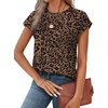 image:imageAlaroo Womens Summer Tops Short Sleeve Shirts Crew Neck Cute Trendy Tunic Blouses S3XLLeopard Print 46