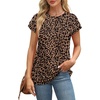 image:imageAlaroo Womens Summer Tops Short Sleeve Shirts Crew Neck Cute Trendy Tunic Blouses S3XLLeopard Print 46
