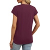 image:imageAlaroo Womens Summer Tops Short Sleeve Shirts Crew Neck Cute Trendy Tunic Blouses S3XLPlain Burgundy