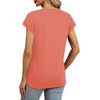 image:imageAlaroo Womens Summer Tops Short Sleeve Shirts Crew Neck Cute Trendy Tunic Blouses S3XLPlain Coral