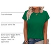 image:imageAlaroo Womens Summer Tops Short Sleeve Shirts Crew Neck Cute Trendy Tunic Blouses S3XLPlain Green