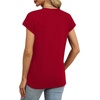 image:imageAlaroo Womens Summer Tops Short Sleeve Shirts Crew Neck Cute Trendy Tunic Blouses S3XLPlain Red