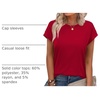 image:imageAlaroo Womens Summer Tops Short Sleeve Shirts Crew Neck Cute Trendy Tunic Blouses S3XLPlain Red