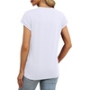 image:imageAlaroo Womens Summer Tops Short Sleeve Shirts Crew Neck Cute Trendy Tunic Blouses S3XLPlain White