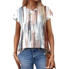 image:imageAlaroo Womens Summer Tops Short Sleeve Shirts Crew Neck Cute Trendy Tunic Blouses S3XLPrint 11