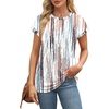 image:imageAlaroo Womens Summer Tops Short Sleeve Shirts Crew Neck Cute Trendy Tunic Blouses S3XLPrint 11