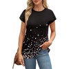 image:imageAlaroo Womens Summer Tops Short Sleeve Shirts Crew Neck Cute Trendy Tunic Blouses S3XLPrint 14