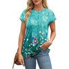 image:imageAlaroo Womens Summer Tops Short Sleeve Shirts Crew Neck Cute Trendy Tunic Blouses S3XLPrint 15