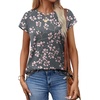 image:imageAlaroo Womens Summer Tops Short Sleeve Shirts Crew Neck Cute Trendy Tunic Blouses S3XLPrint 21