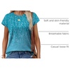 image:imageAlaroo Womens Summer Tops Short Sleeve Shirts Crew Neck Cute Trendy Tunic Blouses S3XLPrint 29