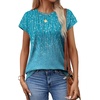 image:imageAlaroo Womens Summer Tops Short Sleeve Shirts Crew Neck Cute Trendy Tunic Blouses S3XLPrint 29