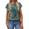 image:imageAlaroo Womens Summer Tops Short Sleeve Shirts Crew Neck Cute Trendy Tunic Blouses S3XLPrint 34