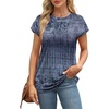 image:imageAlaroo Womens Summer Tops Short Sleeve Shirts Crew Neck Cute Trendy Tunic Blouses S3XLPrint 35