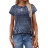 image:imageAlaroo Womens Summer Tops Short Sleeve Shirts Crew Neck Cute Trendy Tunic Blouses S3XLPrint 35