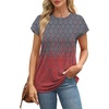 image:imageAlaroo Womens Summer Tops Short Sleeve Shirts Crew Neck Cute Trendy Tunic Blouses S3XLPrint 36