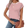 image:imageAlaroo Womens Summer Tops Short Sleeve Shirts Crew Neck Cute Trendy Tunic Blouses S3XLPrint 43