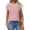 image:imageAlaroo Womens Summer Tops Short Sleeve Shirts Crew Neck Cute Trendy Tunic Blouses S3XLPrint 43