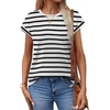 image:imageAlaroo Womens Summer Tops Short Sleeve Shirts Crew Neck Cute Trendy Tunic Blouses S3XLPrint 44