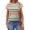 image:imageAlaroo Womens Summer Tops Short Sleeve Shirts Crew Neck Cute Trendy Tunic Blouses S3XLPrint 45