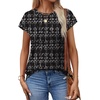 image:imageAlaroo Womens Summer Tops Short Sleeve Shirts Crew Neck Cute Trendy Tunic Blouses S3XLPrint 47