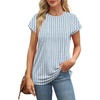 image:imageAlaroo Womens Summer Tops Short Sleeve Shirts Crew Neck Cute Trendy Tunic Blouses S3XLPrint 48