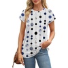 image:imageAlaroo Womens Summer Tops Short Sleeve Shirts Crew Neck Cute Trendy Tunic Blouses S3XLPrint 52