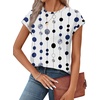image:imageAlaroo Womens Summer Tops Short Sleeve Shirts Crew Neck Cute Trendy Tunic Blouses S3XLPrint 52