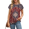 image:imageAlaroo Womens Summer Tops Short Sleeve Shirts Crew Neck Cute Trendy Tunic Blouses S3XLPrint 54