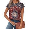 image:imageAlaroo Womens Summer Tops Short Sleeve Shirts Crew Neck Cute Trendy Tunic Blouses S3XLPrint 54