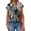 image:imageAlaroo Womens Summer Tops Short Sleeve Shirts Crew Neck Cute Trendy Tunic Blouses S3XLPrint 56