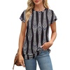 image:imageAlaroo Womens Summer Tops Short Sleeve Shirts Crew Neck Cute Trendy Tunic Blouses S3XLVertical Striped Print 58