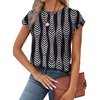 image:imageAlaroo Womens Summer Tops Short Sleeve Shirts Crew Neck Cute Trendy Tunic Blouses S3XLVertical Striped Print 58