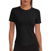 image:imageAlaroo Womens Summer Tops Short Sleeve Shirts Crewneck Basic TeeBlack