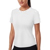 image:imageAlaroo Womens Summer Tops Short Sleeve Shirts Crewneck Basic TeeBlack Dot