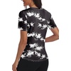 image:imageAlaroo Womens Summer Tops Short Sleeve Shirts Crewneck Basic TeeBlack White Print