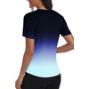 image:imageAlaroo Womens Summer Tops Short Sleeve Shirts Crewneck Basic TeeBlue Gradient