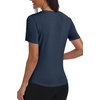 image:imageAlaroo Womens Summer Tops Short Sleeve Shirts Crewneck Basic TeeDark Blue