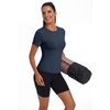 image:imageAlaroo Womens Summer Tops Short Sleeve Shirts Crewneck Basic TeeDark Blue