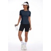 image:imageAlaroo Womens Summer Tops Short Sleeve Shirts Crewneck Basic TeeDark Blue