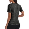 image:imageAlaroo Womens Summer Tops Short Sleeve Shirts Crewneck Basic TeeLeopard Print