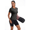 image:imageAlaroo Womens Summer Tops Short Sleeve Shirts Crewneck Basic TeeLeopard Print