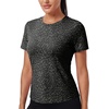 image:imageAlaroo Womens Summer Tops Short Sleeve Shirts Crewneck Basic TeeLeopard Print