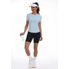image:imageAlaroo Womens Summer Tops Short Sleeve Shirts Crewneck Basic TeeLight Blue